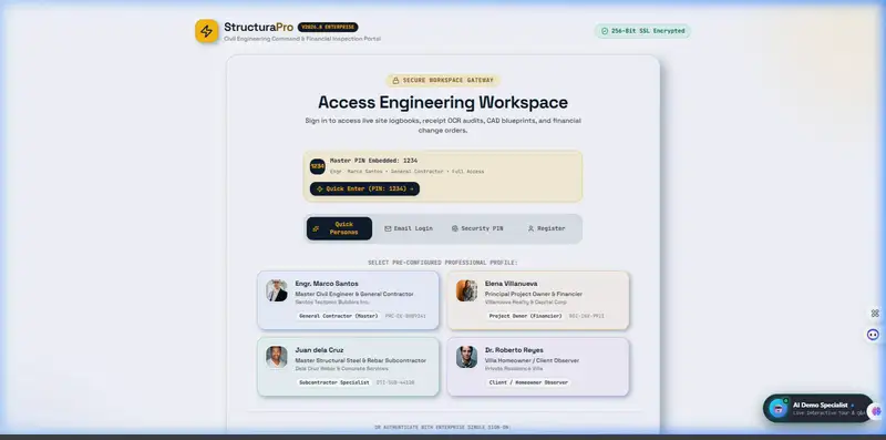 SiteSafe StructuraPro Live Workflow Demo
